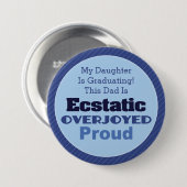 Ecstatisch, overjoyed en rouwerij ronde button 7,6 cm (Voorkant /achterkant)