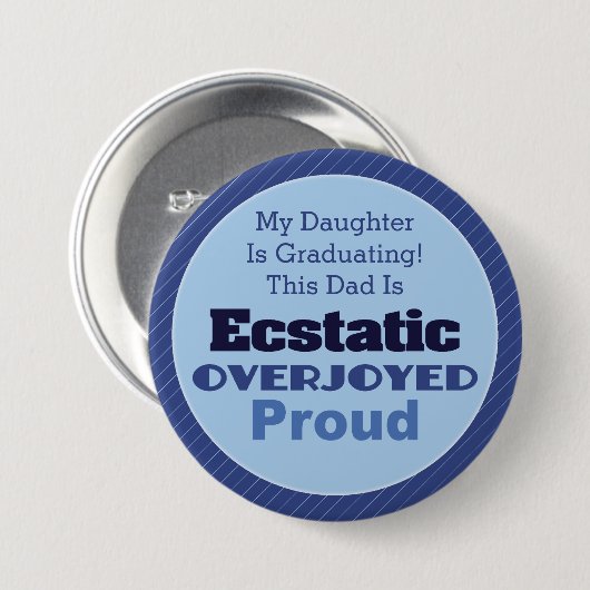 Ecstatisch, overjoyed en rouwerij ronde button 7,6 cm (Voorkant /achterkant)