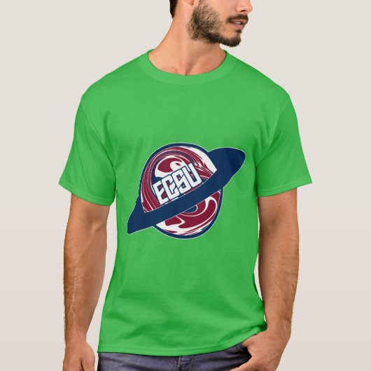 ECSU Eastern Connecticut State University Planeet T-shirt (Voorkant)