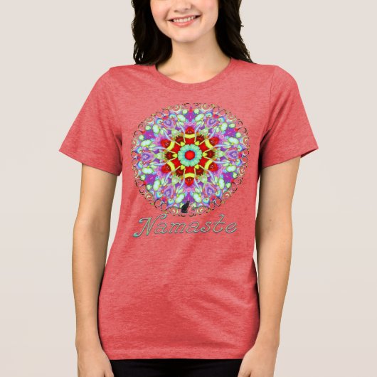 Ectoplasm Namaste Kaleidoscope Tri-Blend Shirt (Voorkant)