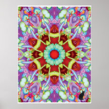 Ectoplasma Kinestische Collage Kaleidoscoop Poster