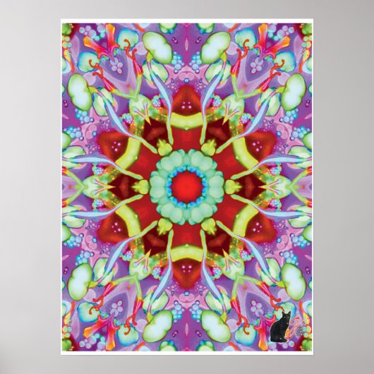 Ectoplasma Kinestische Collage Kaleidoscoop Poster (Voorkant)