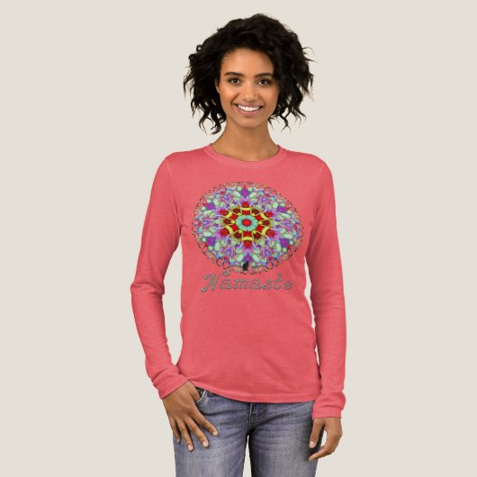 Ectoplasma Namaste Kaleidoscoop Tri-Blend Shirt (Voorkant)