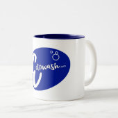 EctoWash Logo Tweekleurige Koffiemok (Voorkant rechts)