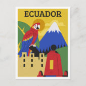 Ecuador a Colorful Travel Briefkaart (Voorkant)