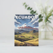 Ecuador Avenue of the Volcanoes travel Briefkaart (Staand voorkant)