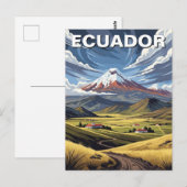 Ecuador Avenue of the Volcanoes travel Briefkaart (Voorkant / Achterkant)