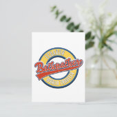Ecuador backpacker world traveller logo briefkaart (Staand voorkant)