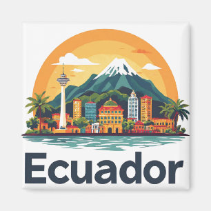 Ecuador Bestemming Souvenir Voor Reisverzamelaars Magneet
