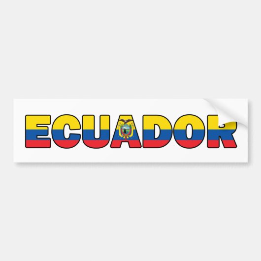 Ecuador-bumpersticker Bumpersticker (Voorkant)