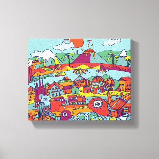 Ecuador Canvas Painting Afdruk (Voorkant)