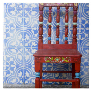 Ecuador. De stad Otavalo. Historisch Tegeltje