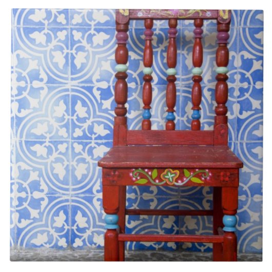 Ecuador. De stad Otavalo. Historisch Tegeltje (Voorkant)