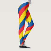 Ecuador: Diagonaal gestreepte nationale vlaggenkle Leggings (Rechts)