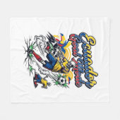 Ecuador Doel Modus Skelet Aanvaller Naties Dynamis Fleece Deken (Voorkant (Horizontaal))