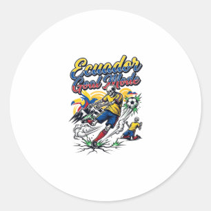 Ecuador Doel Modus Skelet Aanvaller Naties Dynamis Ronde Sticker