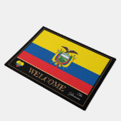 Ecuador & Ecuador Vlag huis/sport Welkom Deurmat (Schuin)