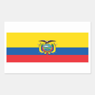 Ecuador/Ecuadoraanse vlag Rechthoekige Sticker