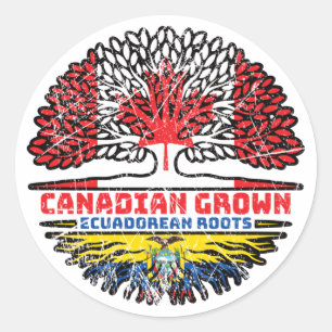 Ecuador Ecuadoran Ecuadoran Canadees Ecuadoran Ronde Sticker
