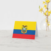 Ecuador (Ecuadoriaans) vlag Kaart (Gele Bloem)