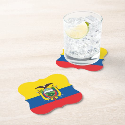Ecuador (Ecuadoriaans) vlag Kartonnen Onderzetters (Insitu)