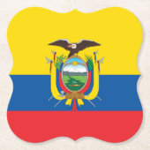 Ecuador (Ecuadoriaans) vlag Kartonnen Onderzetters (Voorkant)