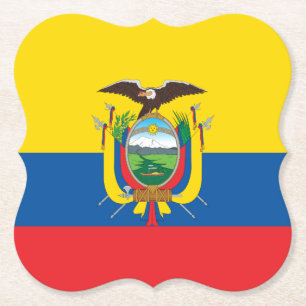 Ecuador (Ecuadoriaans) vlag Kartonnen Onderzetters