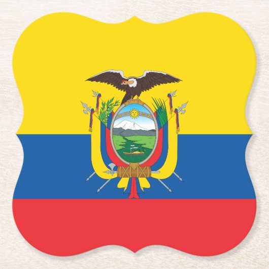 Ecuador (Ecuadoriaans) vlag Kartonnen Onderzetters (Voorkant)