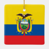 Ecuador (Ecuadoriaans) vlag Keramisch Ornament (Achterkant)