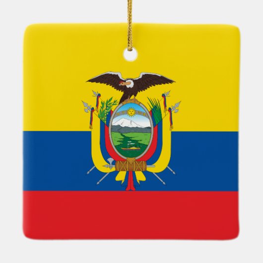 Ecuador (Ecuadoriaans) vlag Keramisch Ornament (Achterkant)
