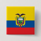 Ecuador (Ecuadoriaans) vlag Vierkante Button 5,1 Cm (Voorkant)