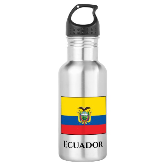 Ecuador (Ecuadoriaans) vlag Waterfles (Voorkant)