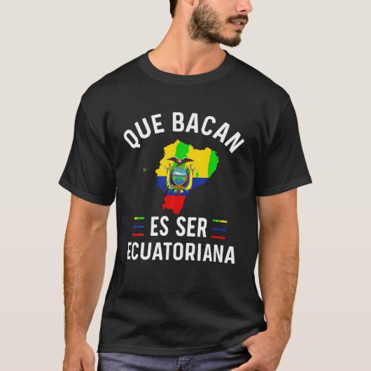 Ecuador Ecuadoriaanse vlag Camiseta de Ecuatoriana T-shirt (Voorkant)