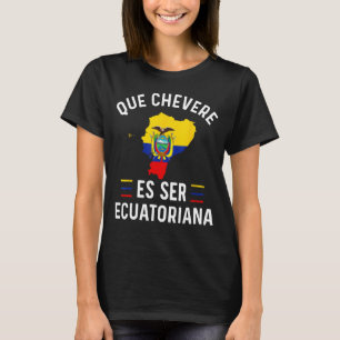Ecuador Ecuadoriaanse Vlag Kaart Vrouwen Camiseta  T-shirt