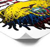 Ecuador Ecuadorian American USA Tree Roots Flag Poster (Hoek)