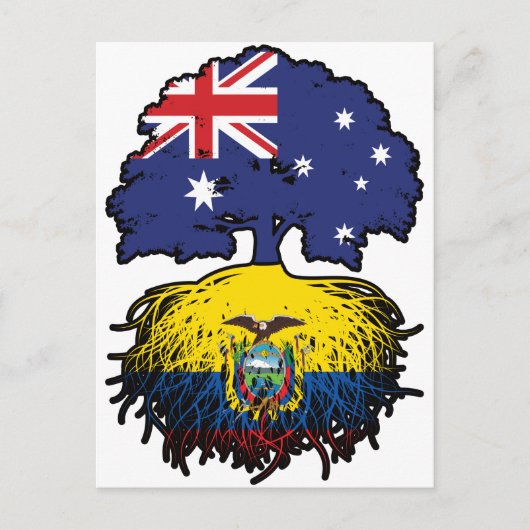 Ecuador Ecuadorian Australian Australia Tree Roots Briefkaart (Voorkant)