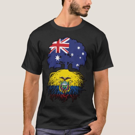Ecuador Ecuadorian Australian Australia Tree Roots T-shirt (Voorkant)