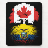 Ecuador Ecuadorian Canadian Canada Tree Roots Flag Muismat (Voorkant)