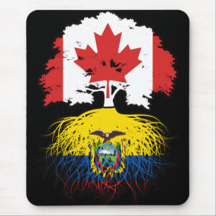 Ecuador Ecuadorian Canadian Canada Tree Roots Flag Muismat