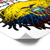 Ecuador Ecuadorian Canadian Canada Tree Roots Flag Poster (Hoek)