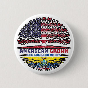 Ecuador Ecuadorian Ecuadoran Ecuadoran VS Amerika Ronde Button 5,7 Cm