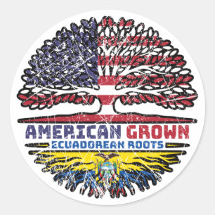 Ecuador Ecuadorian Ecuadoran Ecuadoran VS Amerika Ronde Sticker