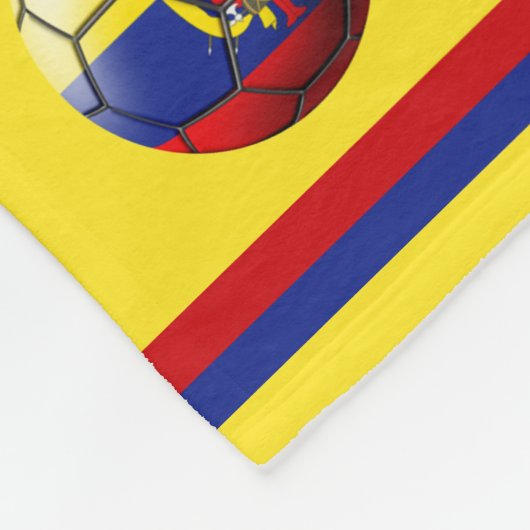 Ecuador Ecuadorian Flag Voetbal | Naam Fleece Deken (Hoek)