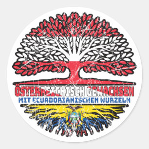 Ecuador Ecuadorianisch Österreichisch Österreich Ronde Sticker
