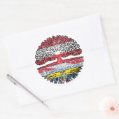 Ecuador Ecuadorianisch Österreichisch Österreich Ronde Sticker (Envelop)