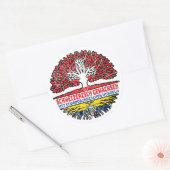 Ecuador Ecuadorianisch Schweizer Schweiz Baum Ronde Sticker (Envelop)