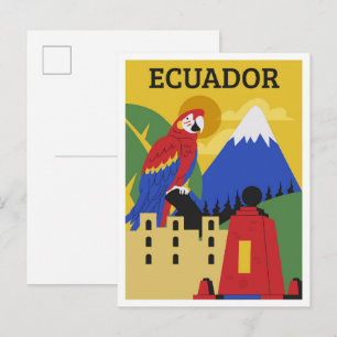Ecuador een Kleurrijke Reis Briefkaart