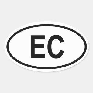 Ecuador "EG" Ovale Sticker
