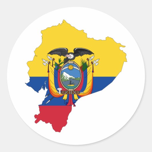 Ecuador EG Ronde Sticker (Voorkant)
