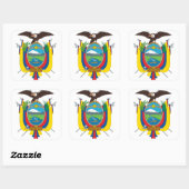 ecuador embleem vierkante sticker (Vel)